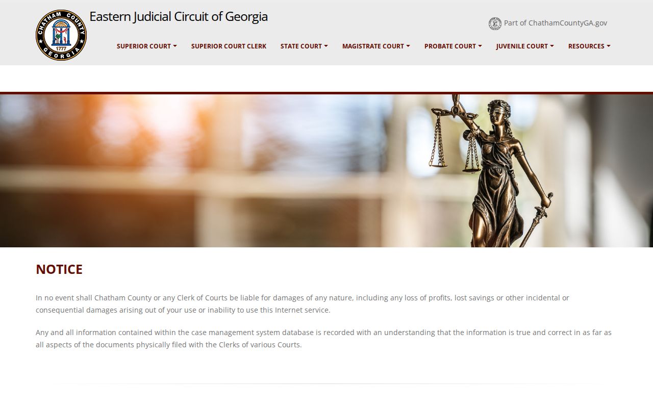 Chatham County court docket Court Proceedings landing page