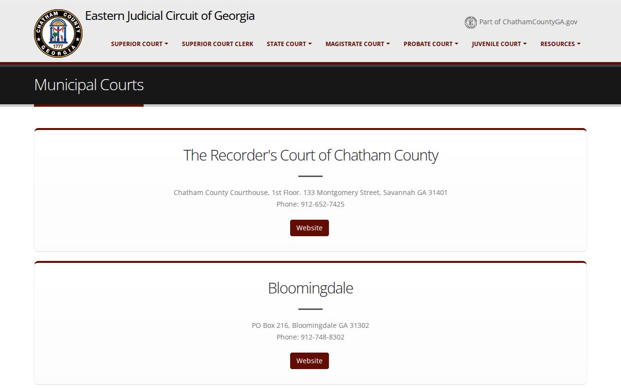 Chatham County court docket municipal court directory