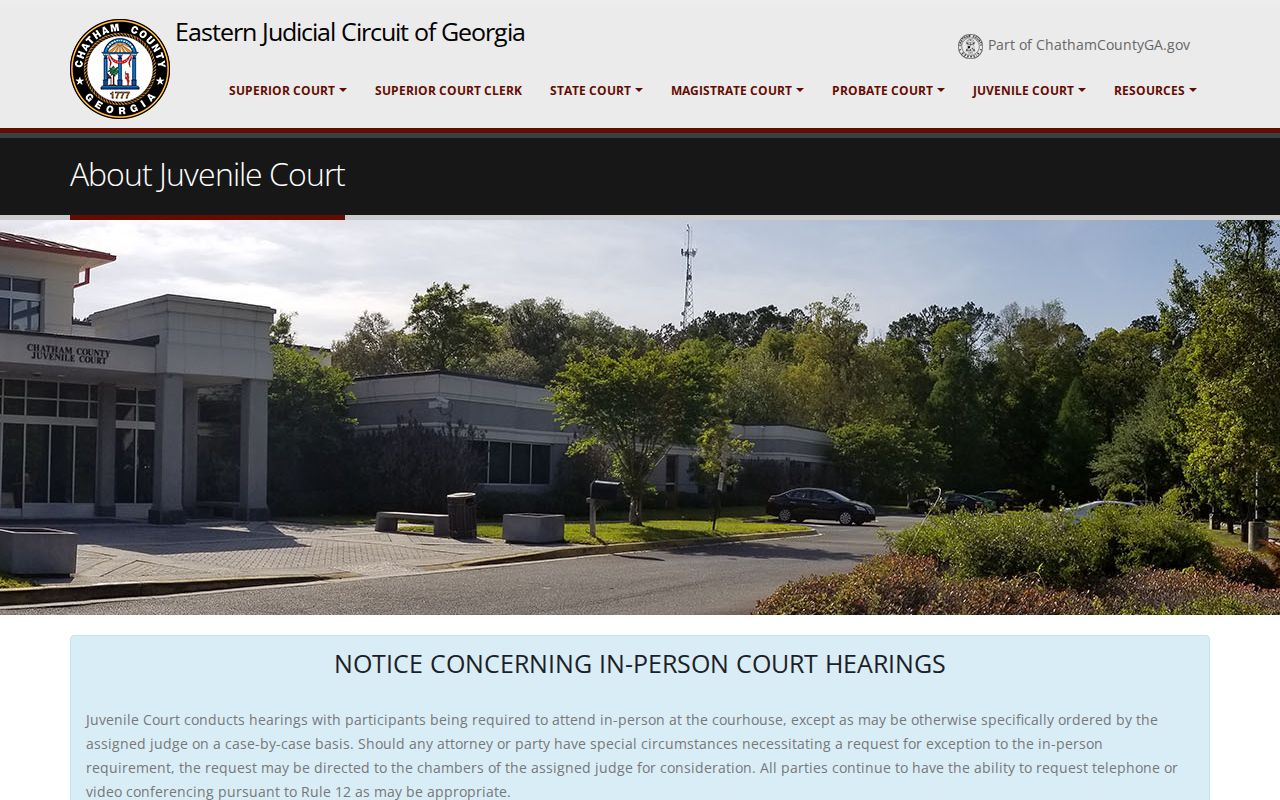 Chatham County court docket Juvenile Court restricted route