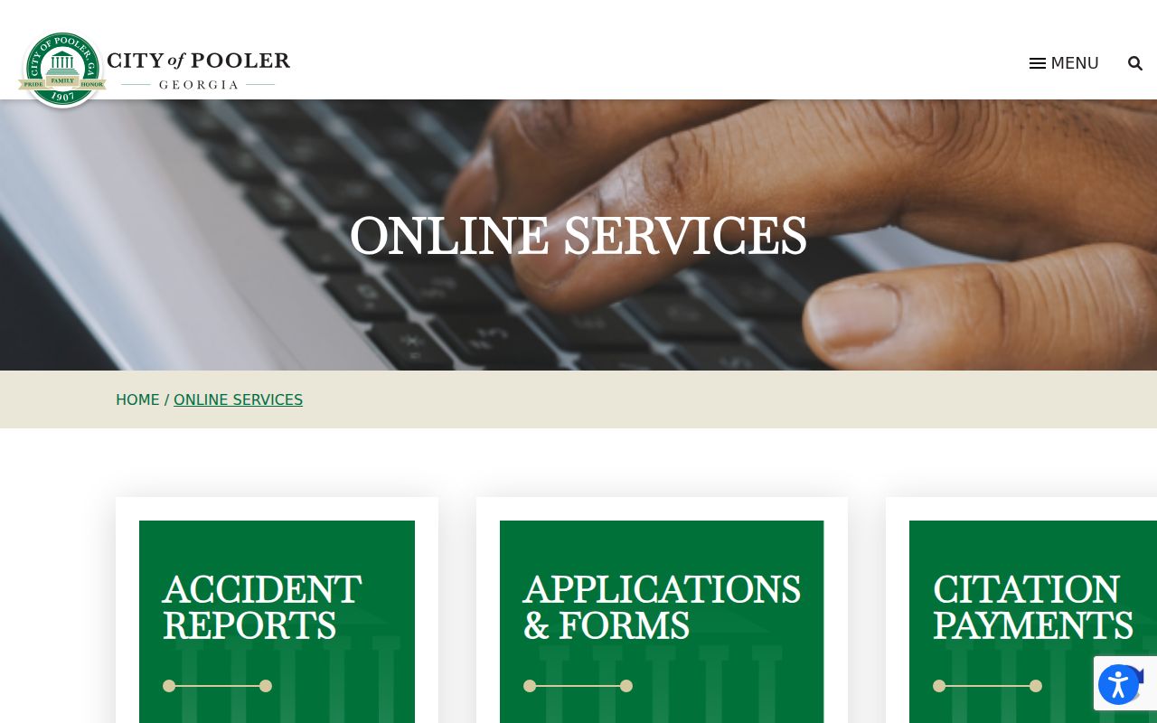 Pooler official online services links for court dates payments and records