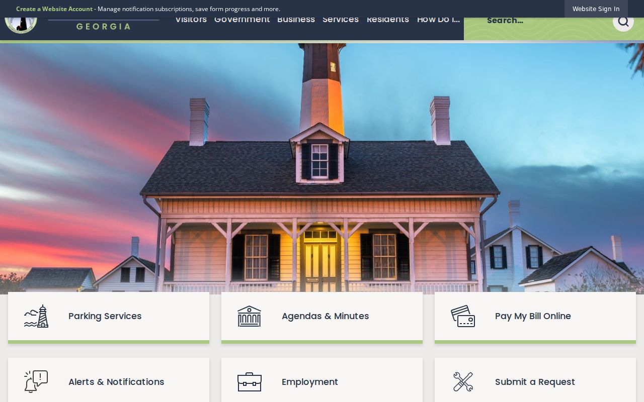 Official Tybee Island city website and municipal context
